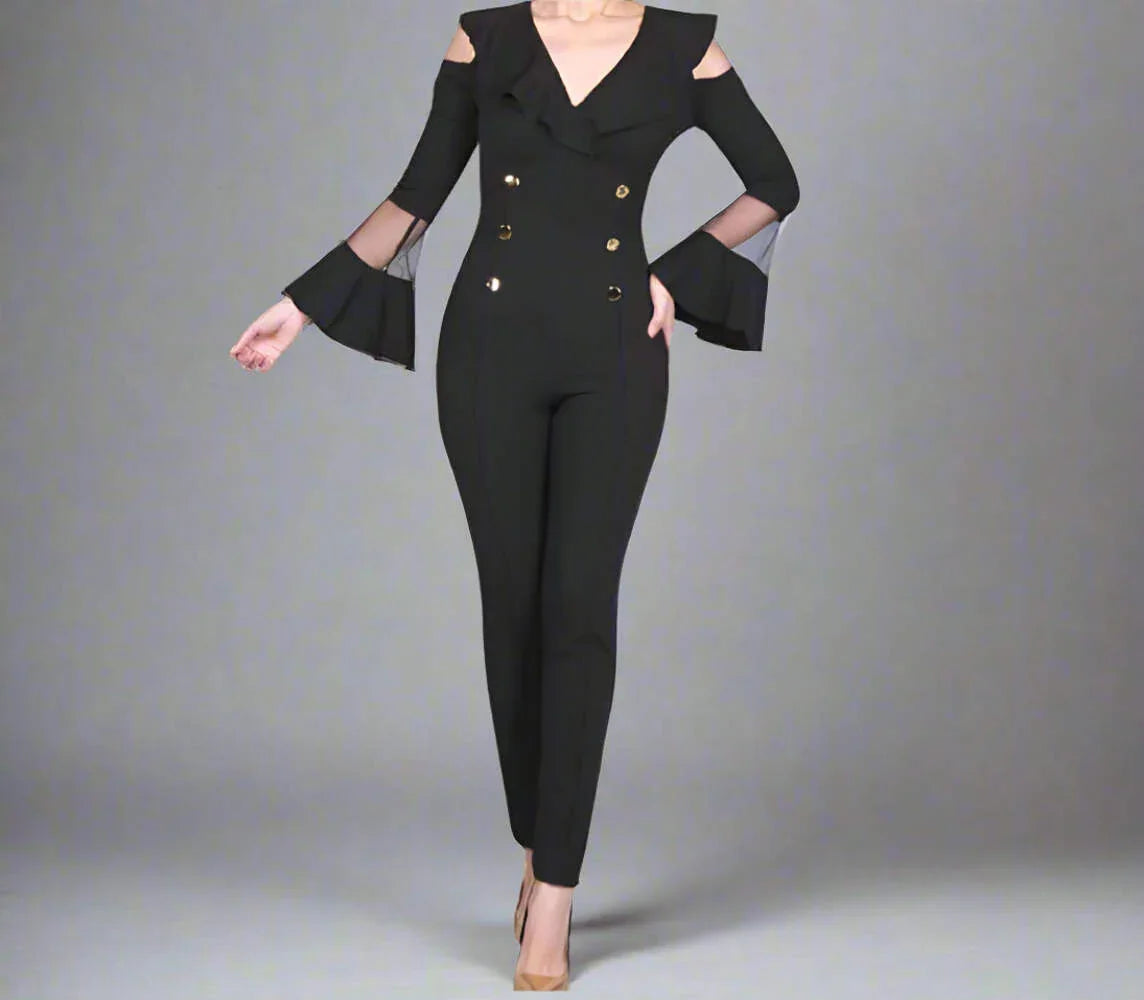 Tuxedo Jumpsuit- Prima Dons and Donnas