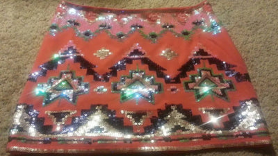 Multi Sequin Mini Skirt- Prima Dons and Donnas