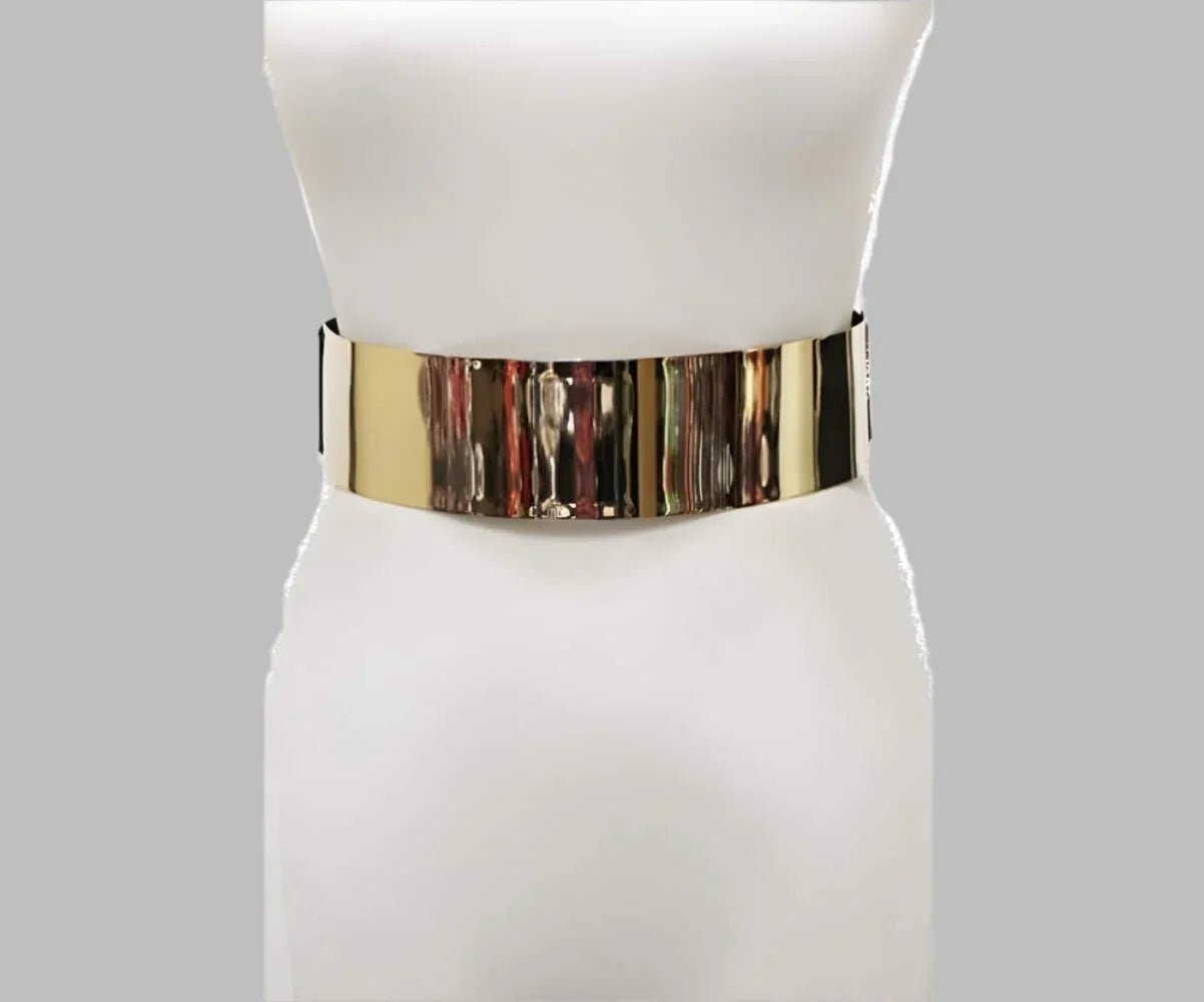 Plus Colored Half Metal Wide Belt- Prima Dons and Donnas