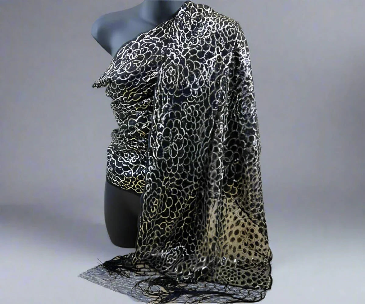 Leopard Sequin Scarve- Prima Dons and Donnas