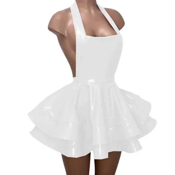 white latex mini dress Color:Pink Tapestry shine finish MD3041-Blue Max Mara | Woman