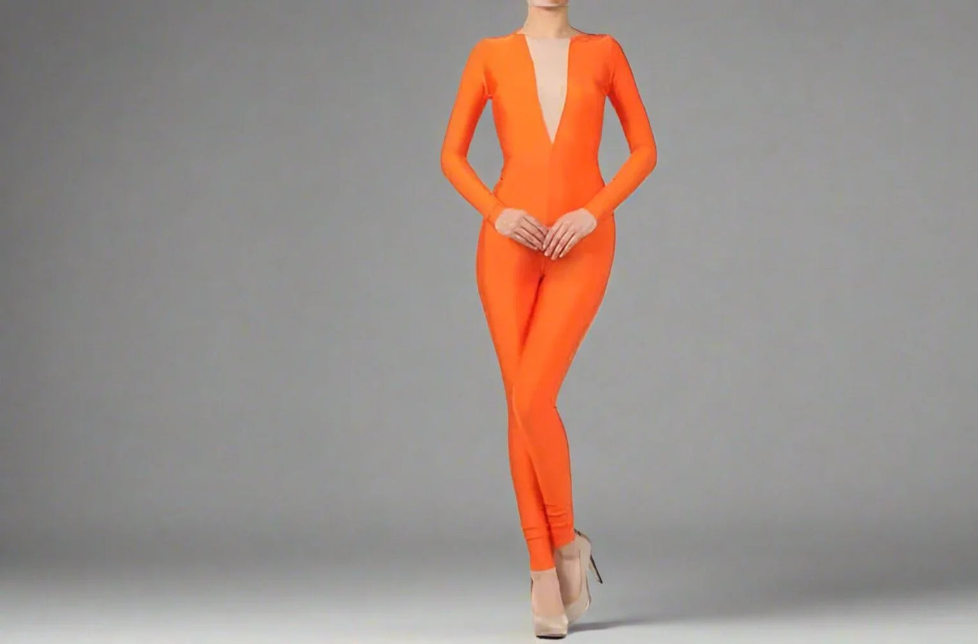 Neon Color Mesh Front jumpsuit catsuit- Prima Dons and Donnas