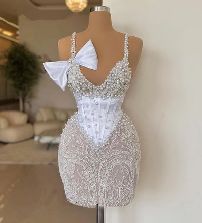 Pearl Dress With Rhinestones