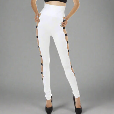 High Waist Side Bands Leggings- Prima Dons and Donnas