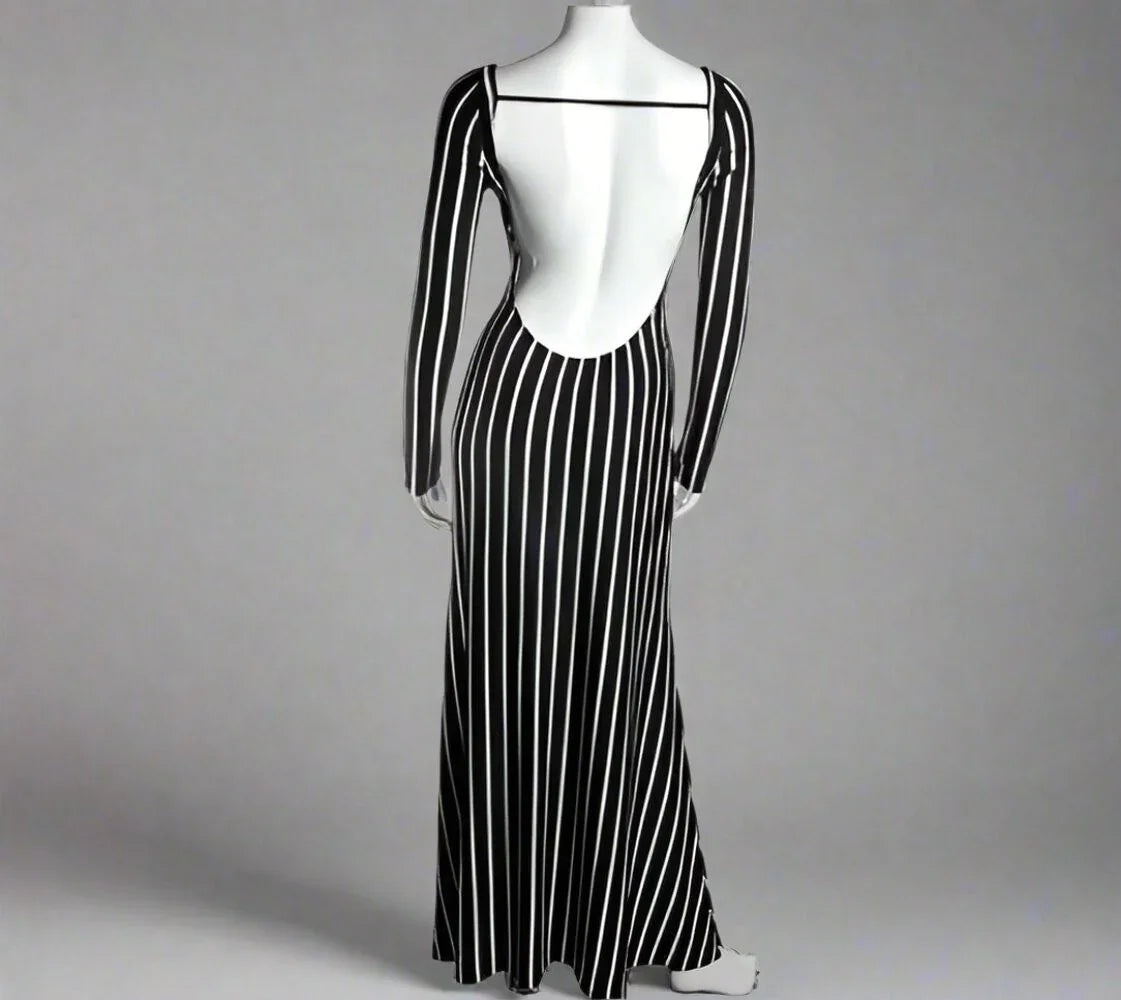 Stripe Jersey Maxi Dress- Prima Dons and Donnas