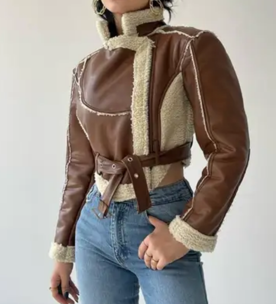 Shearling Crop Coat