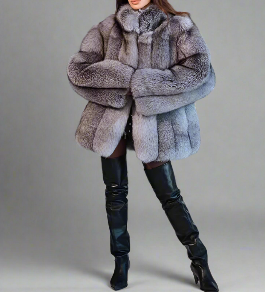 Mink Faux Fluffy Fur Hip Jacket. Regular or Luxury 2