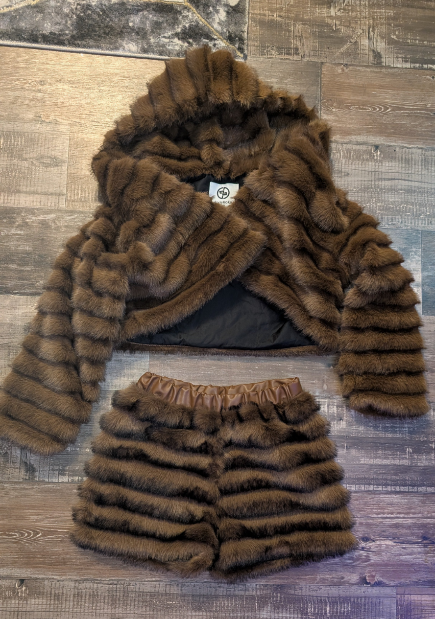 Faux Fur Shorts (Ready to Ship)- Prima Dons and Donnas