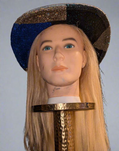 Custom Denim Print Rhinestone Western Cowboy Hat 3(Ready to Ship)