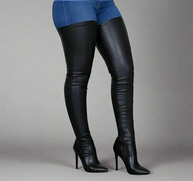 Leather Belt Thigh High Boots Plus Size Thigh High Garter Boots Prima Dons Faux Leather Boots Leather Belt Thigh High Boots Plus Size Thigh High Garter Boots Prima Dons Faux Leather Boots