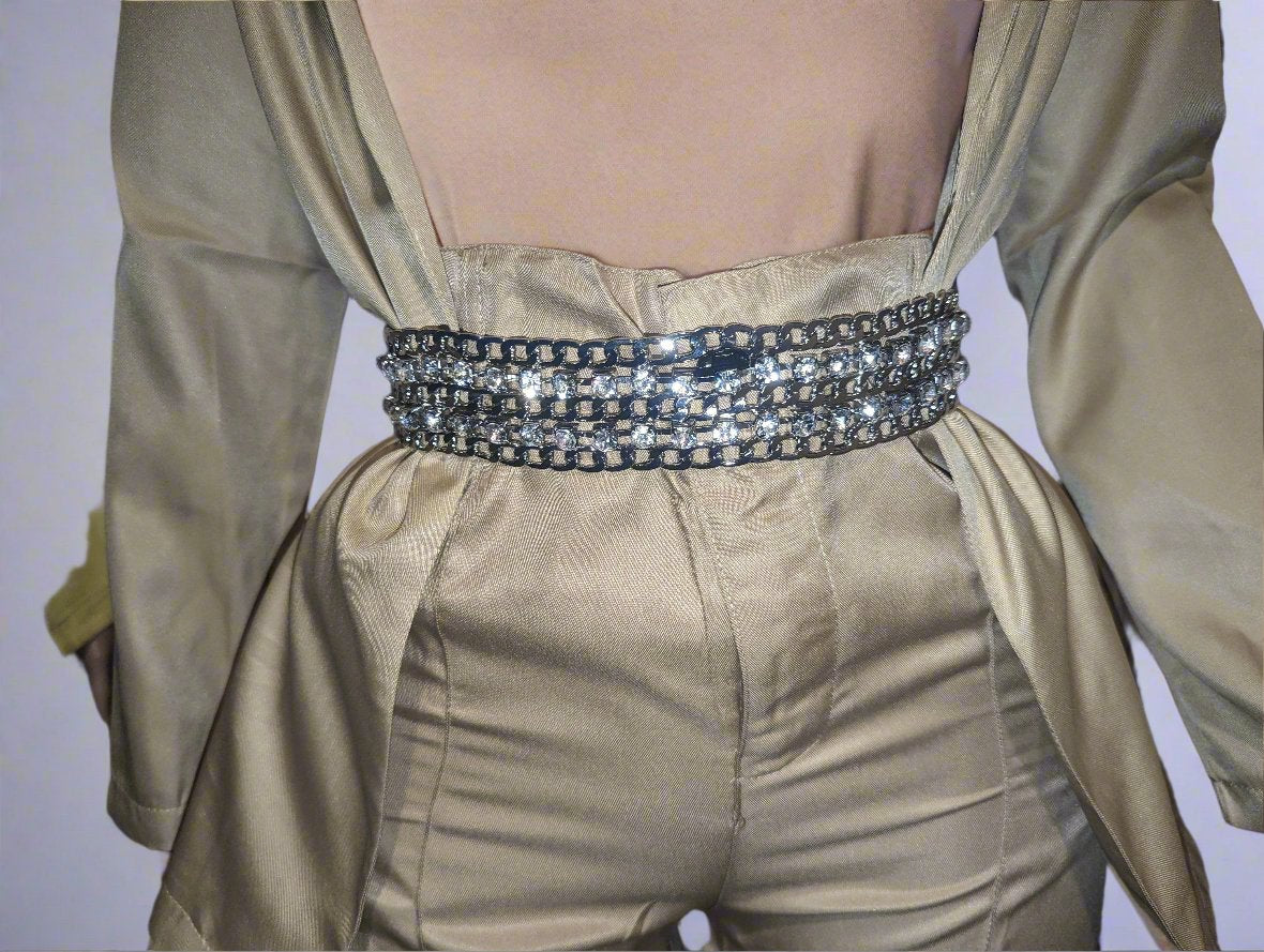 Rhinestone Chain Belt