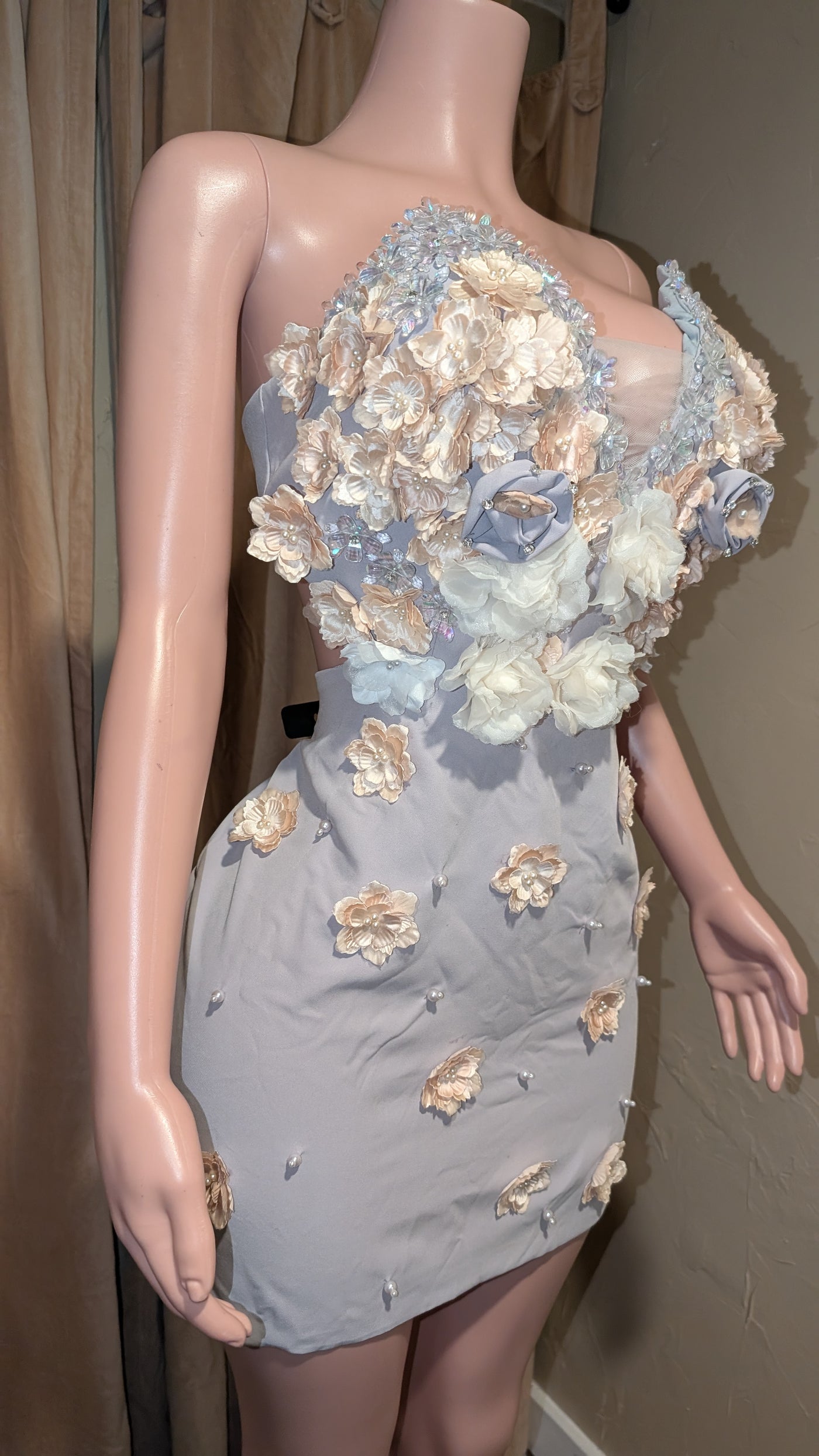 Floral Pearl Luxury Dress