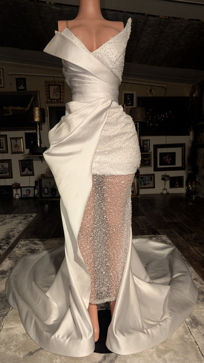 Luxury Rhinestone Beaded  Wedding Gown