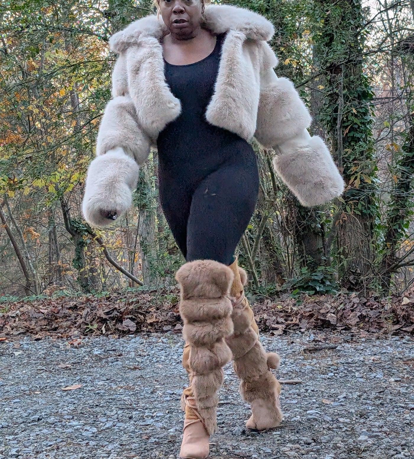 Crop Poodle Faux Fur Coat (Ready to Ship)