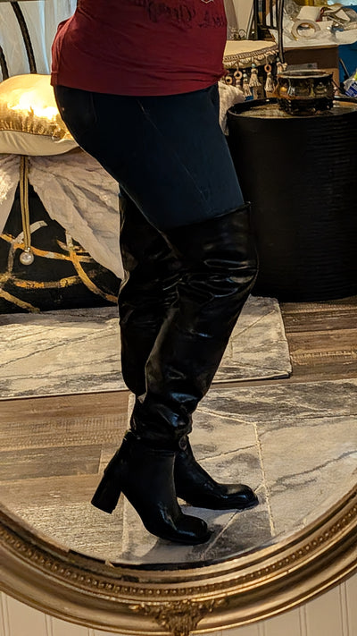 Thigh High Boots Loose Fit