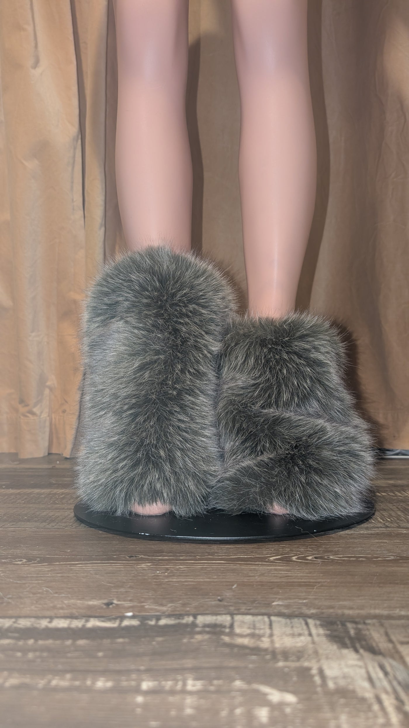 Faux Fur Leg Warmers 2