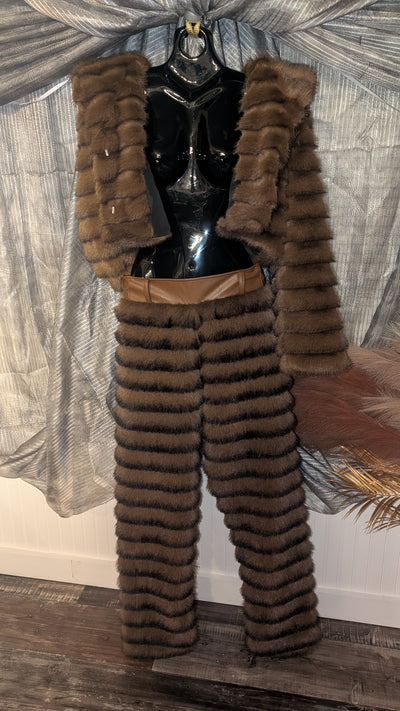 Faux Fur Pants (Ready to Ship)