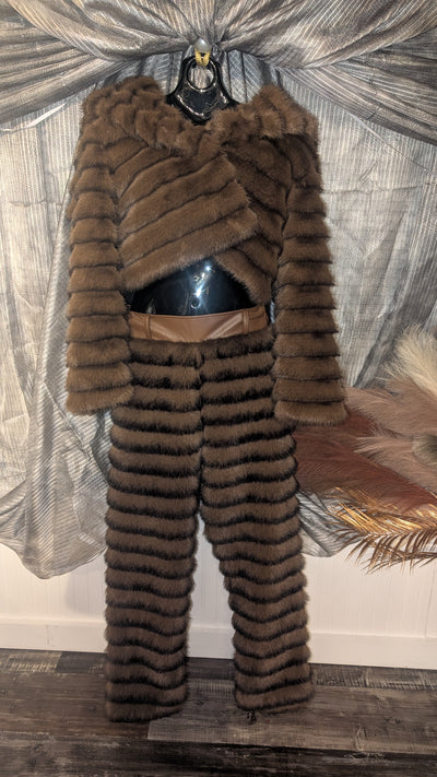 Faux Fur Pants (Ready to Ship)