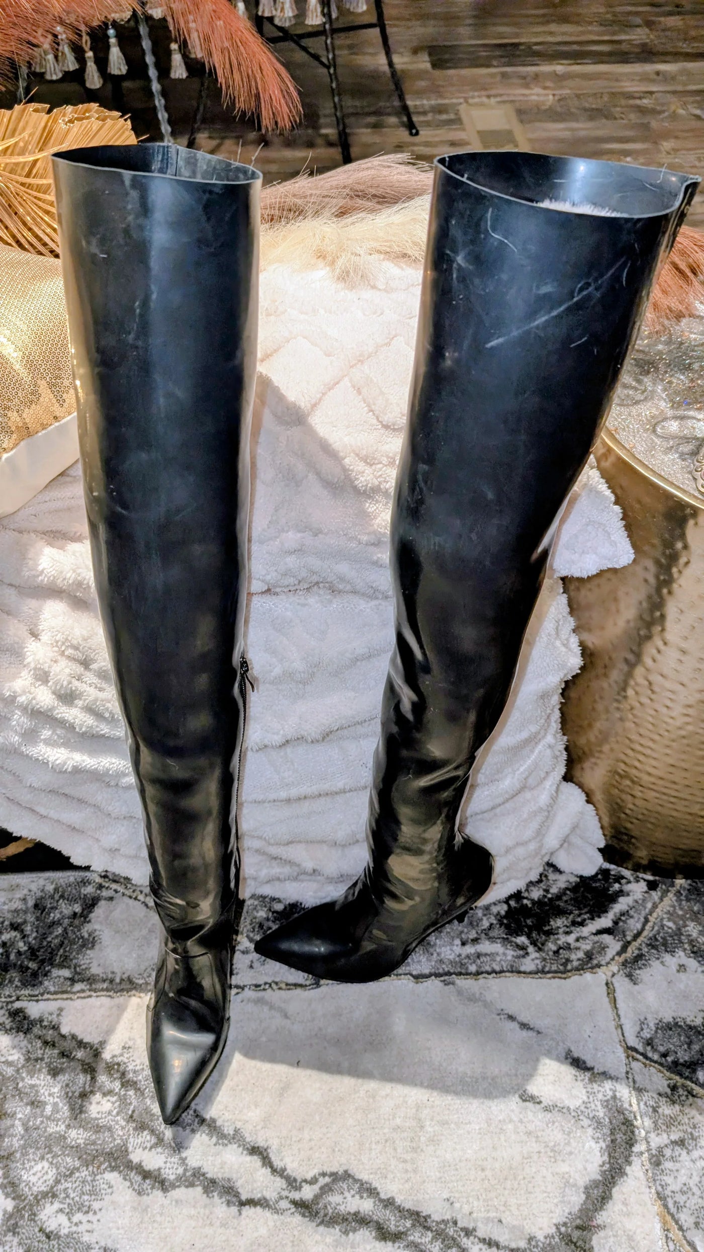 Thigh High Natural Latex Rubber Boots | Custom Fit (CAN ALSO MAKE CLOTHING)