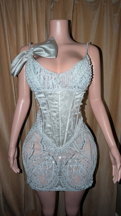 Pearl Dress With Rhinestones