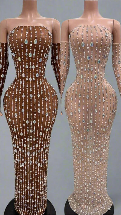 Rhinestone Maxi Dress 2