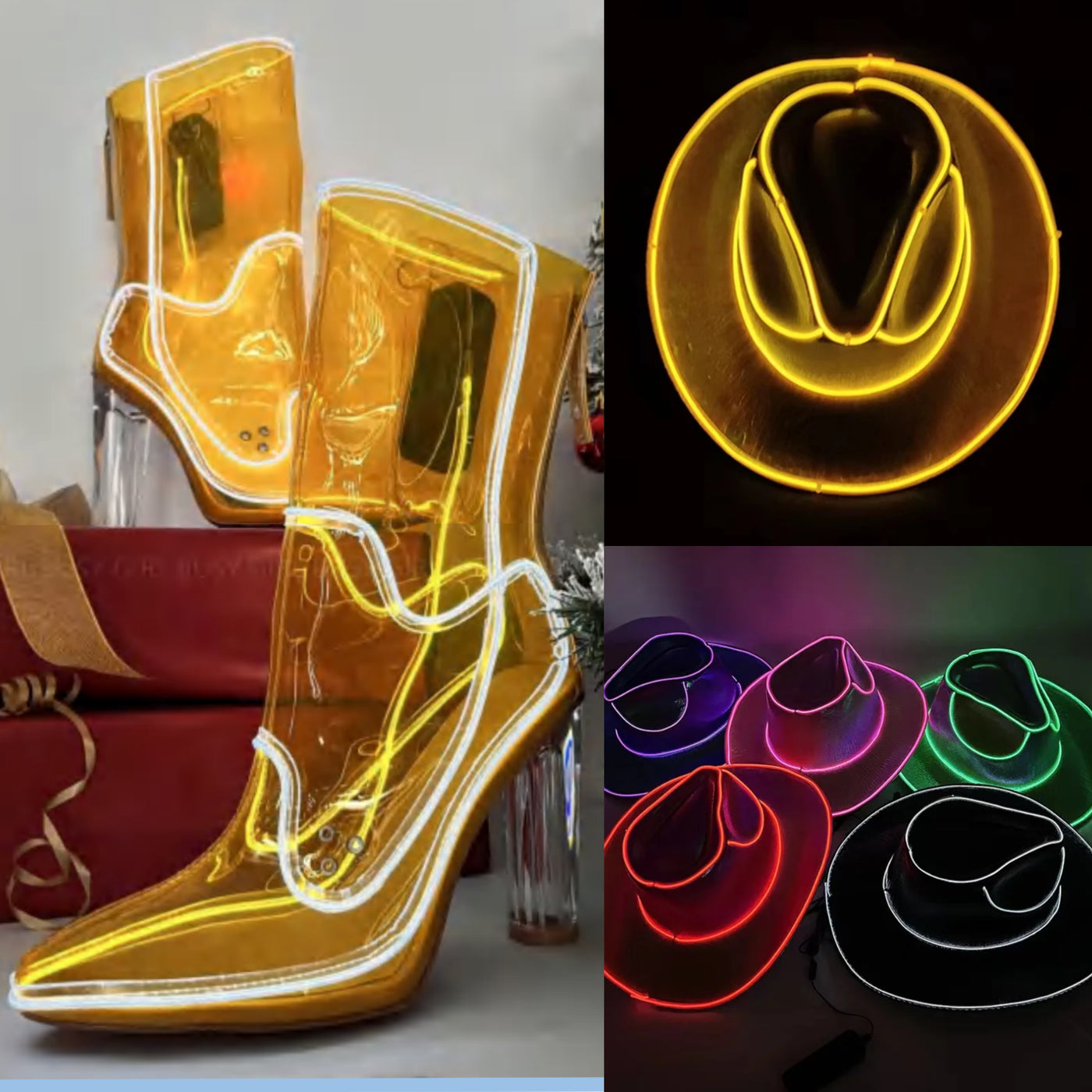 Cowboy Carter Light Up Hat & Boots Set