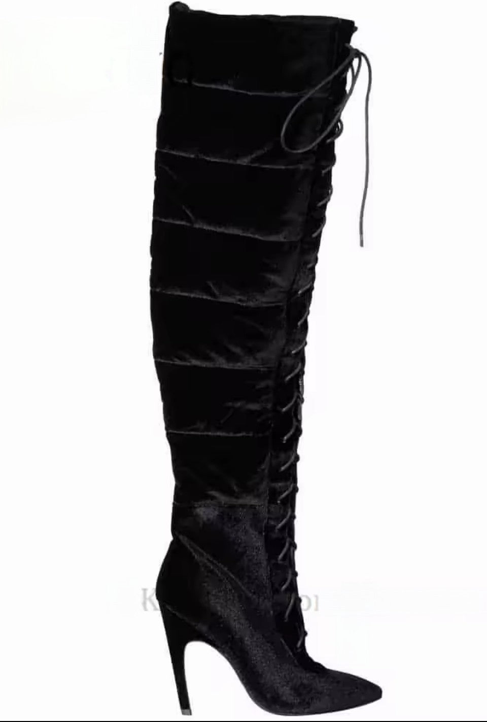 Puffer Lace Up High Boots