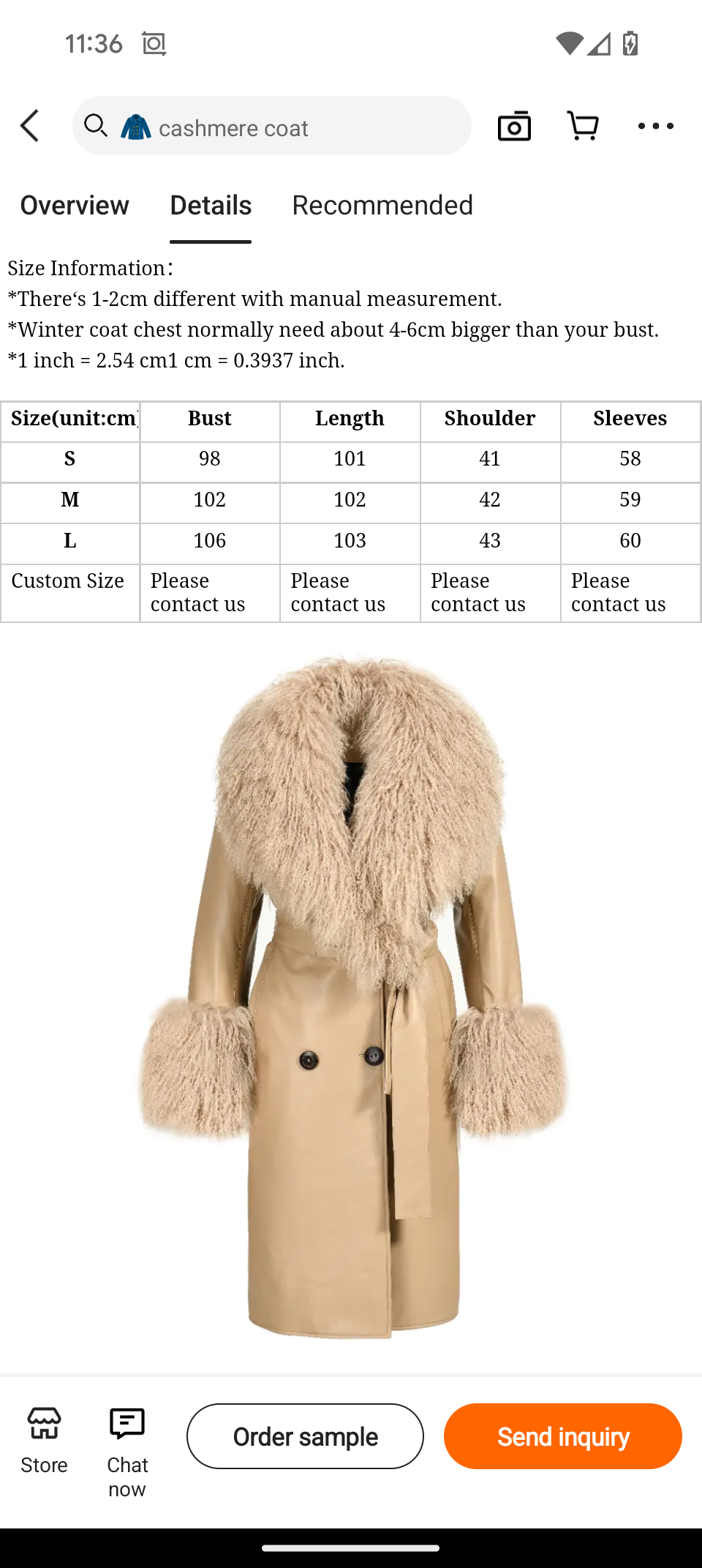 Trench Fur Collar Coat