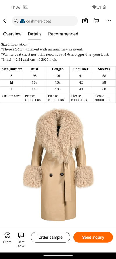 Trench Fur Collar Coat