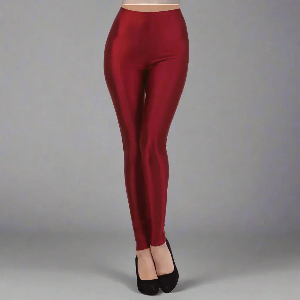 High Waist Satin Feel Leggings- Prima Dons and Donnas