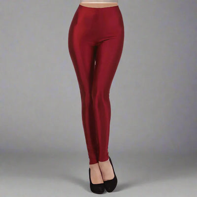 High Waist Satin Feel Leggings- Prima Dons and Donnas