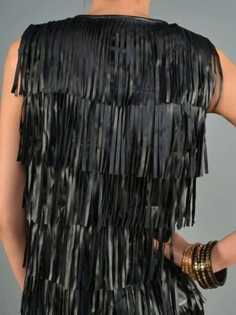 Metallic Fringe Flapper Dress- Prima Dons and Donnas