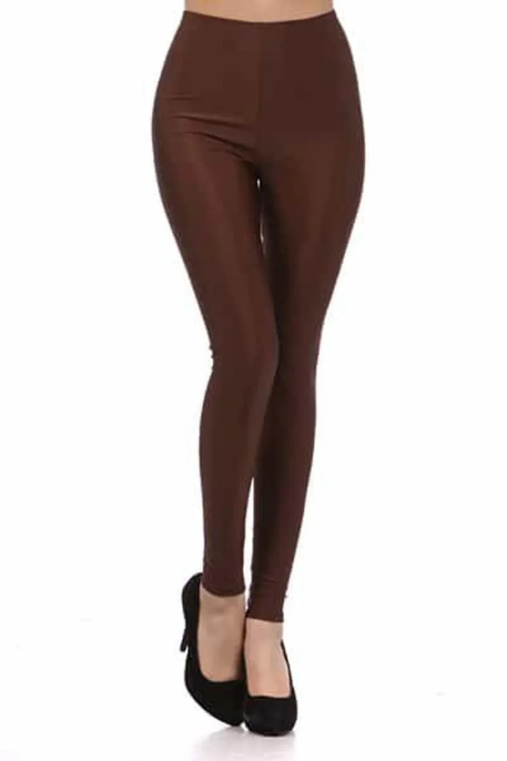 High Waist Satin Feel Leggings- Prima Dons and Donnas