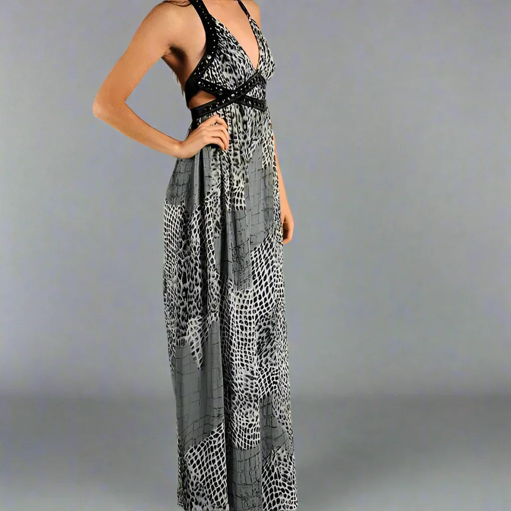 Leopard Print Maxi Dress- Prima Dons and Donnas
