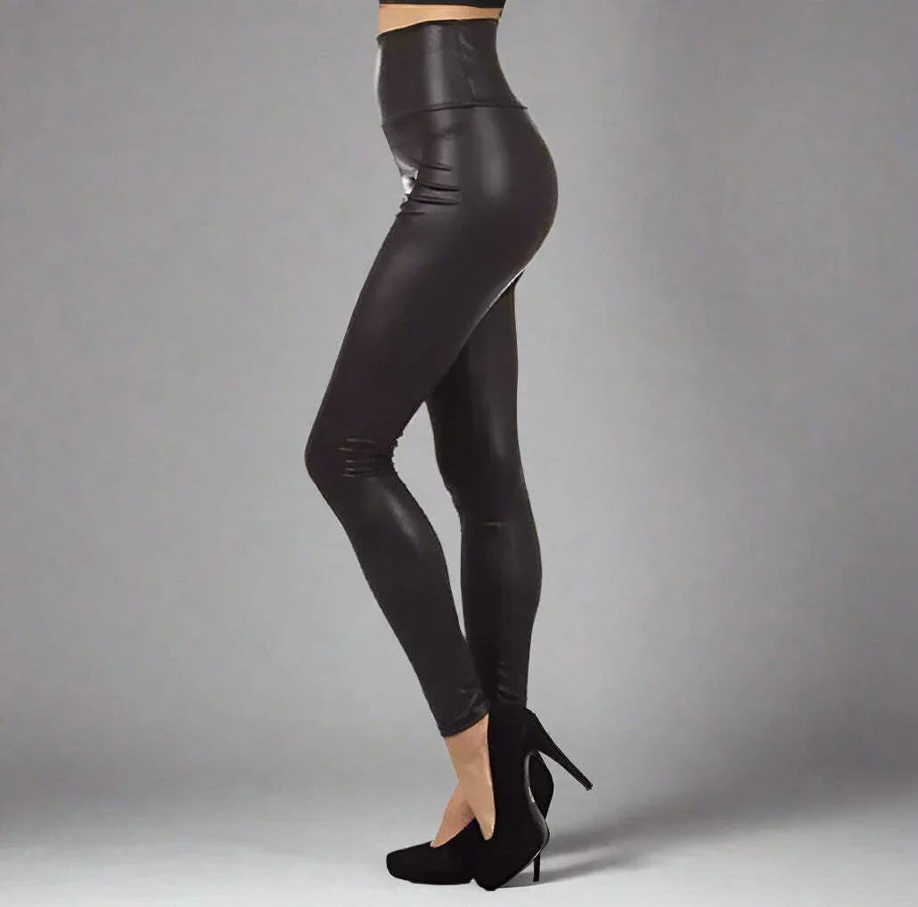 Lame Metallic High Waist Leggings- Prima Dons and Donnas