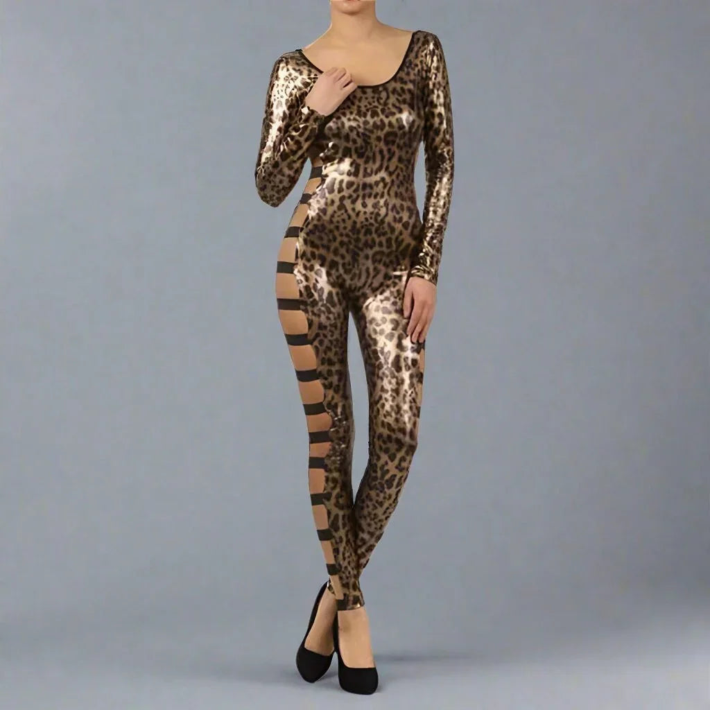 Leopard Print Sides Out jumpsuit- Prima Dons and Donnas