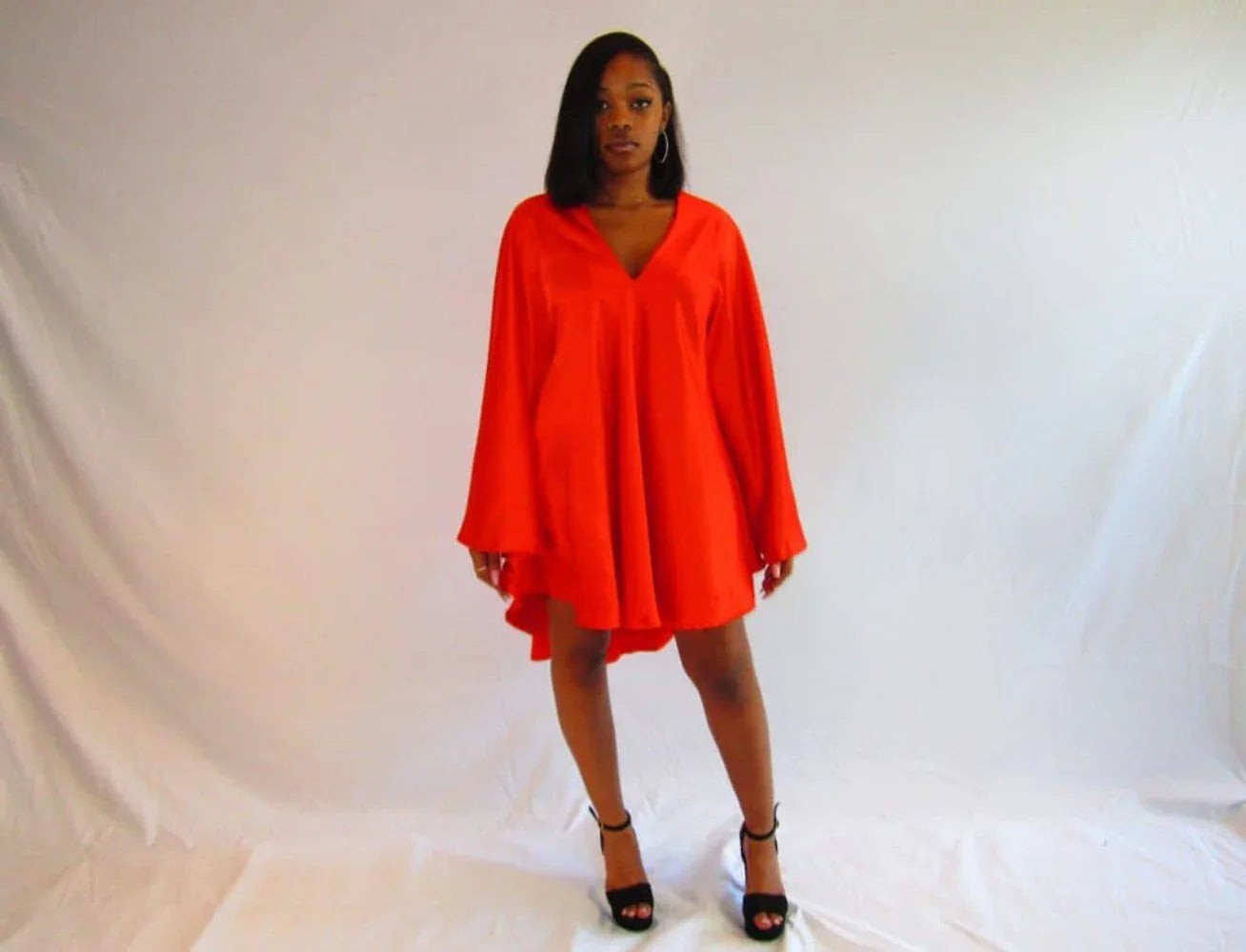 Tangerine Baby Doll Dress- Prima Dons and Donnas