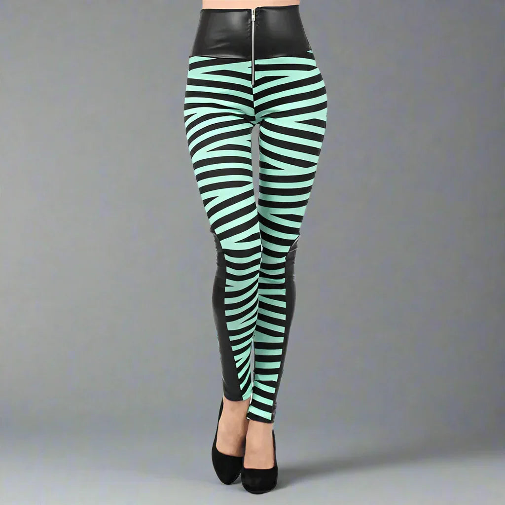 High waist side stipe with metallic waist- Prima Dons and Donnas