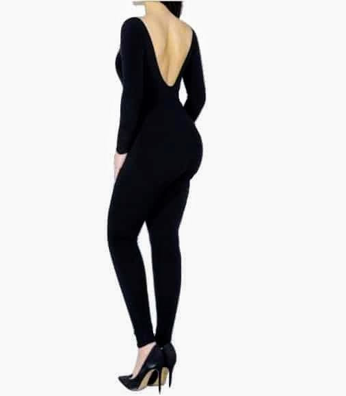 Scoop Back Long Sleeve Bodysuit catsuit