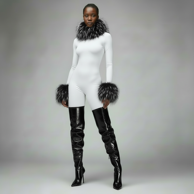Custom Thigh Boots – Oversized Faux Leather Stiletto Heel Made To Order