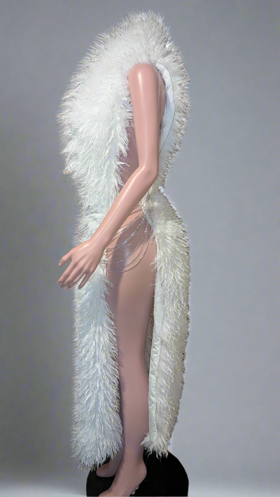 Multi Wear Full Length Side Zipper Mongolian Faux Fur Coat (Ready to Ship)