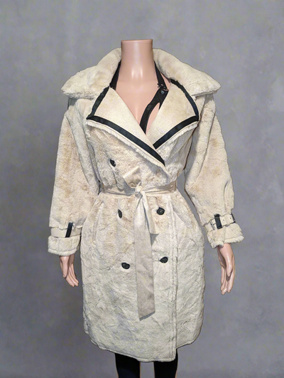 Faux Fur Trench