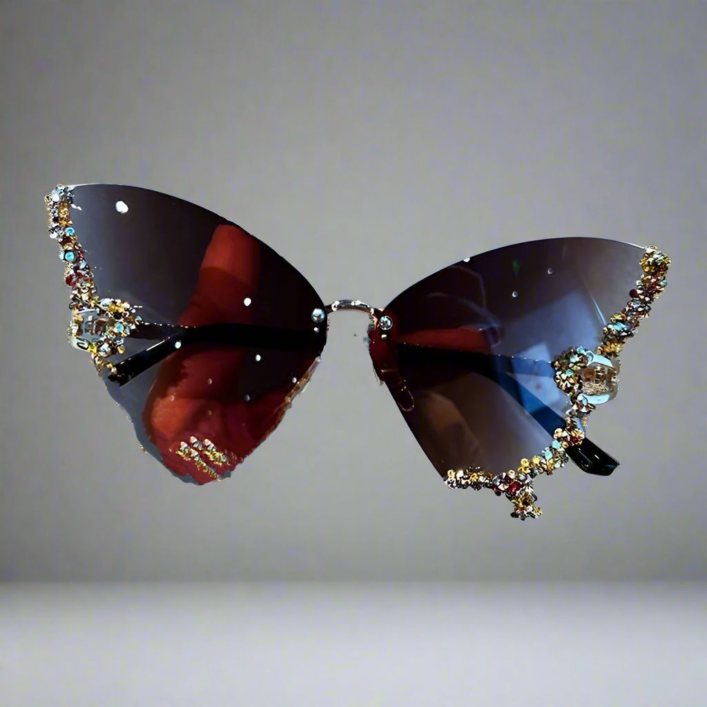 Crystal Frame Rhinestone Sun Glasses 3