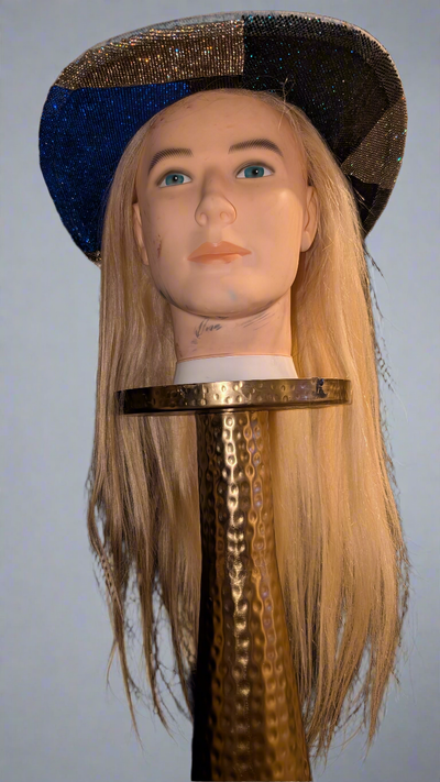 Custom Denim Print Rhinestone Western Cowboy Hat 3(Ready to Ship)