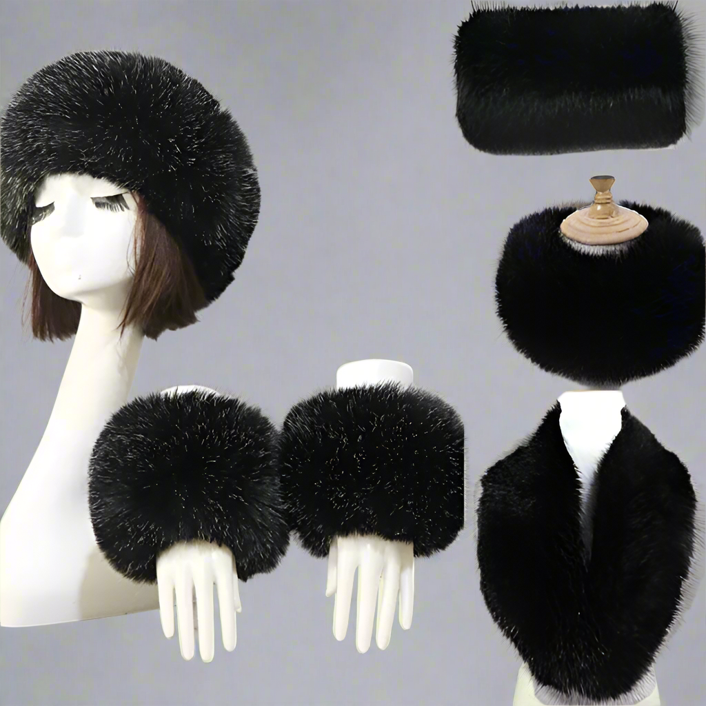 Faux Fur Accessories Set