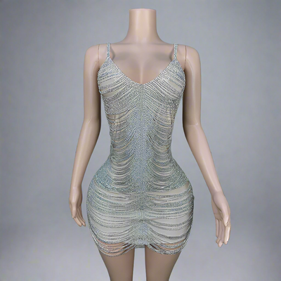 Mini Dress With Crystals