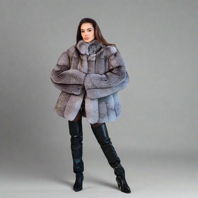 Mink Faux Fluffy Fur Hip Jacket. Regular or Luxury 2