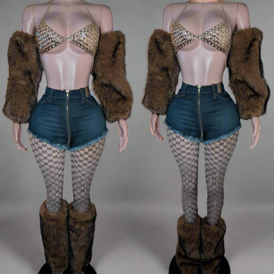Faux Fur Leg Warmers 4 Boot Cover (Ready to Ship)