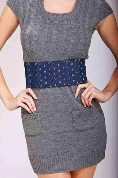 Denim Rhinestone Belt- Prima Dons and Donnas