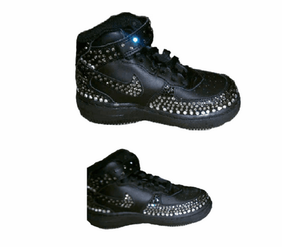 Black Blinged Sneakers - Prima Dons & Donnas